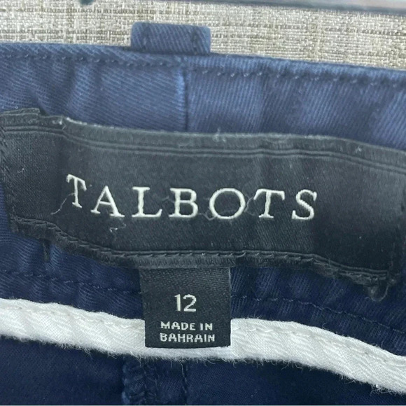 Talbots Womens Size 12 Blue crop pants signature 0941 - Picture 3 of 10